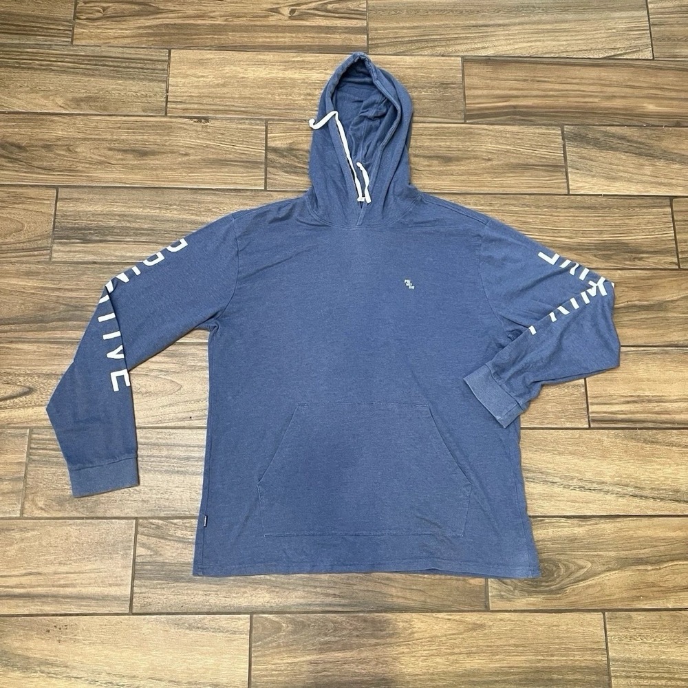 Primitive Hoodie Mens XL Blue Spell Out Graphic Skate Pullover Lightweight